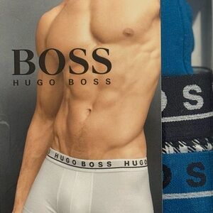 Hugo Boss White Boxer Briefs with Logo Waistband